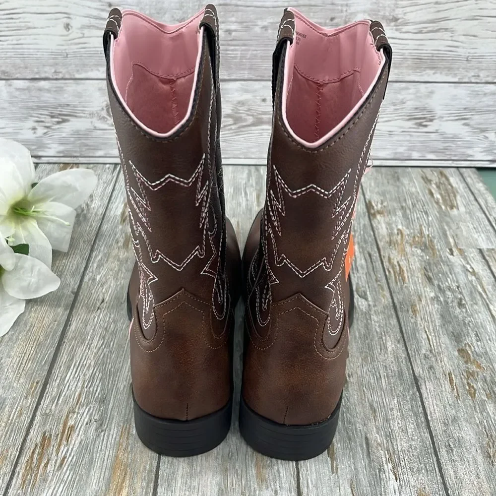 Big Girls Western Cowgirl Boots Shoes Size 6